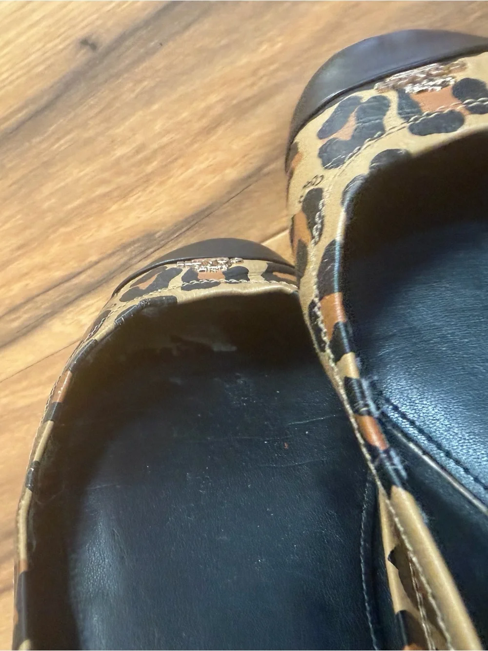 Coach Leopard-Print Cap Toe Ballet Flats - Black, Brown & Tan